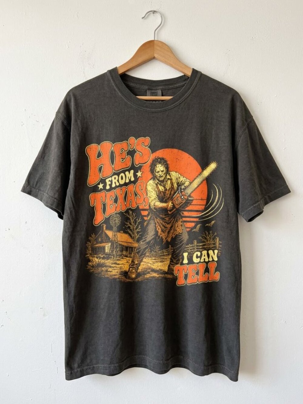 He's From Texas I Can Tell Shirt Chainsaw Slasher Tee